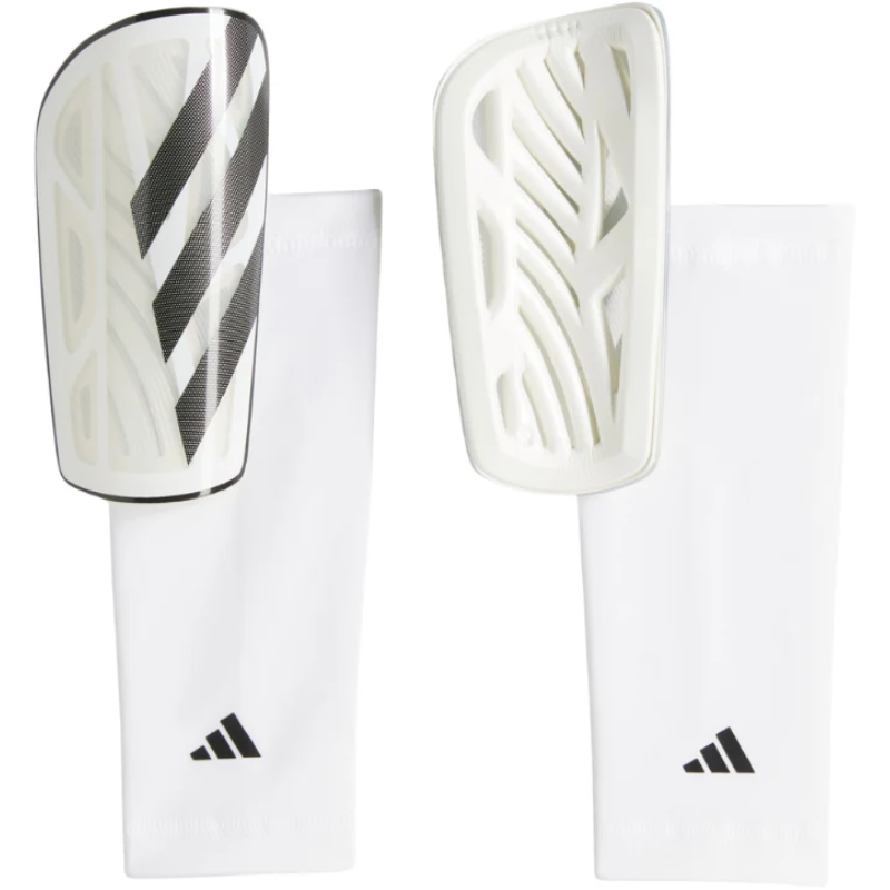 Adidas Tiro League Shin Guards White Black Metallic Silver Large