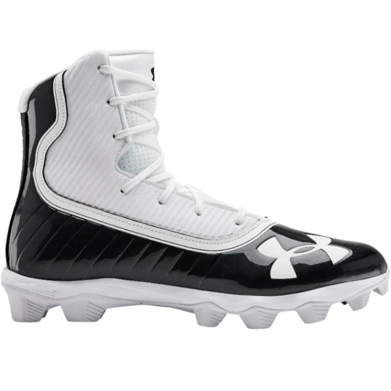 Black and white under armour highlight cleats best sale