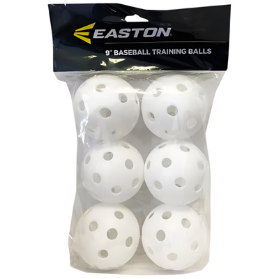 Easton Baseball Accessories Easton White Plastic 9 inch Training Baseballs 6 Pack