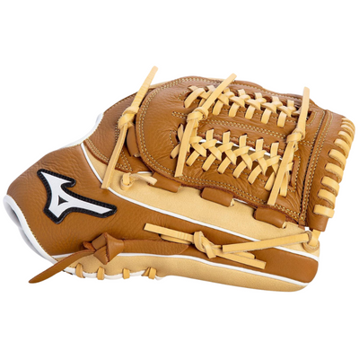 Mizuno Pitcher/Outfield Baseball Glove Mizuno Franchise 12-inch Adult tan/brown side showing web pointing right