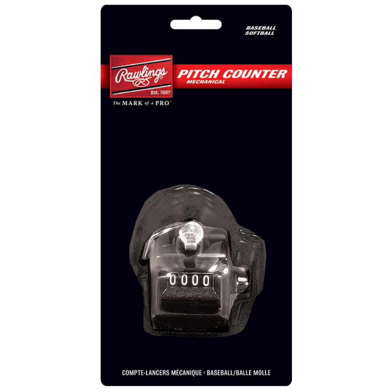 Rawlings Pitch Counter in clear plastic packaging