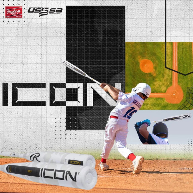 Rawlings Icon 2 3/4" Barrel (-10) USSSA Baseball Bat - Youth (2025)