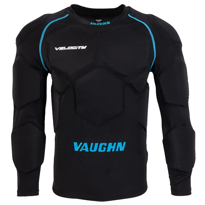 Vaughn Goalie Protective Base Layer Vaughn Velocity V9 Padded Goalie Compression Shirt GSV9