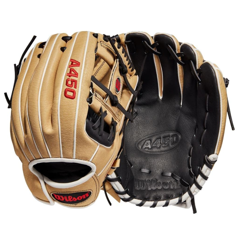 Wilson A450 11.5" FR Baseball Glove - Black / Blonde - Youth (2022)