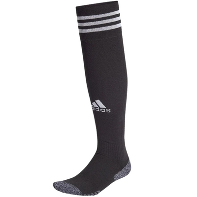 Adidas Adi 21 Socks showing logo and 3 stripes close to the opening Black