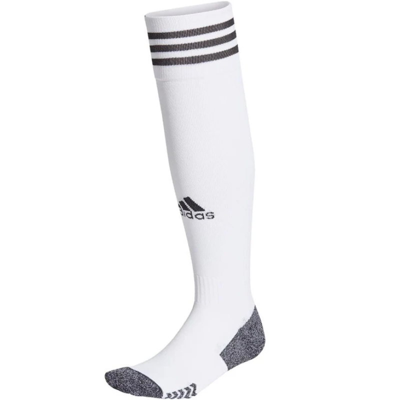 Adidas Adi 21 Socks showing logo and 3 stripes close to the opening White