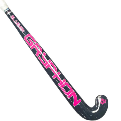 Gryphon Slasher Field Hockey Stick Black/Pink 30", 34" side with head at bottom-right