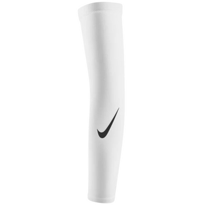 Nike Pro Dri-Fit 4.0 Sleeves white with black Nike Swoosh logo
