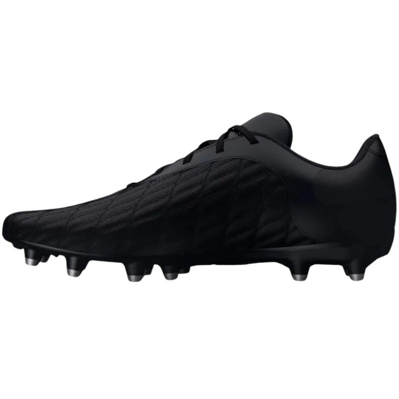 Under Armour Magnetico Select 3.0 FG Soccer Cleats Black/Black/Silver side pointing left